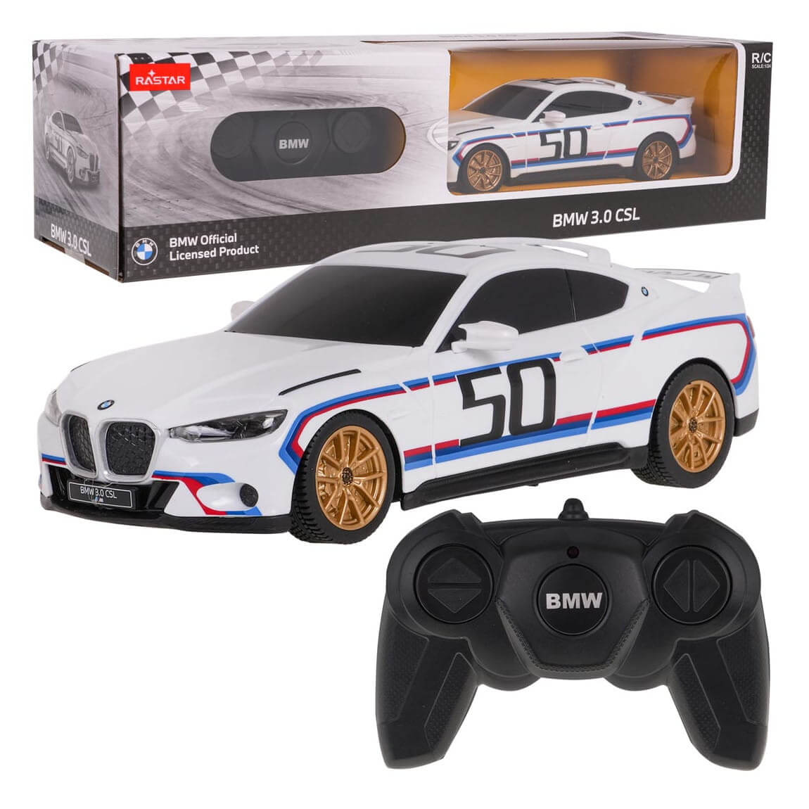 Zdalnie sterowane BMW 3.0 CSL 50 Jahre 1:24 RC