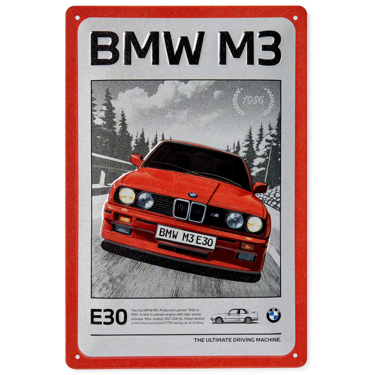 Tabliczka 20x30 BMW M3 E30 1986 80235BA3DB9