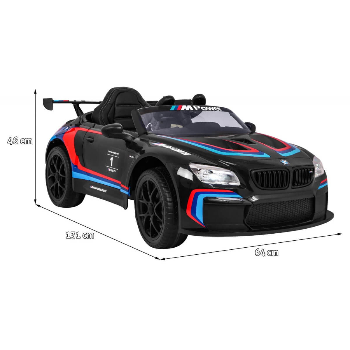 BMW M6 GT3 RIDE ON Elektryczny Motorsport Czarny