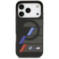 Etui iPhone 17 Pro 6,27 BMW M Metal Buttons Tricolor Lines MagSafe Czarne 3666339487423