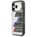 Etui iPhone 17 Pro Max 6,9" BMW M IML Metal Buttons Tricolor Lines MagSafe Szare 3666339487591