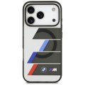 Etui iPhone 17 Pro Max 6,9" BMW M IML Metal Buttons Tricolor Lines MagSafe Szare 3666339487591