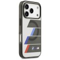 Etui iPhone 17 Pro Max 6,9" BMW M IML Metal Buttons Tricolor Lines MagSafe Szare 3666339487591
