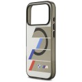 Etui iPhone 17 Pro Max 6,9" BMW M IML Metal Buttons Tricolor Lines MagSafe Szare 3666339487591