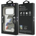 Etui iPhone 17 Pro 6,27 BMW M IML Metal Buttons Tricolor Lines MagSafe Szare 3666339487584