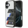 Etui iPhone 17 6,27" BMW M IML Metal Buttons Tricolor Lines MagSafe Szare 3666339487560