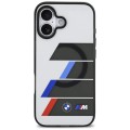 Etui iPhone 17 6,27" BMW M IML Metal Buttons Tricolor Lines MagSafe Szare 3666339487560