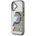 Etui iPhone 17 6,27" BMW M IML Metal Buttons Tricolor Lines MagSafe Szare 3666339487560