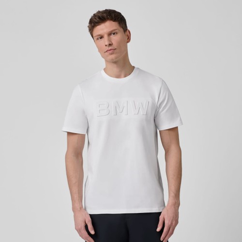 Koszulka BMW Wordmark Embossed Unisex Biała 80145B5F4F1/4F6