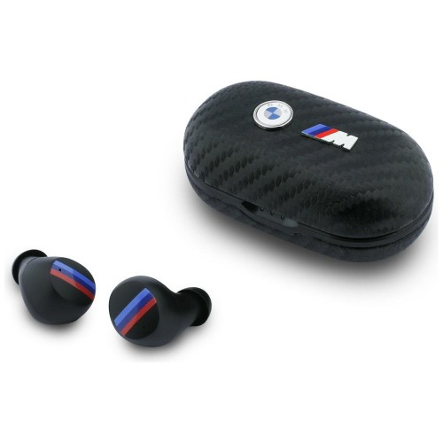 Słuchawki Bluetooth TWS BMW M Carbon 3666339593841 BMTWST18CPUCK Słuchawki Bluetooth TWS BMW Carbon Metal Logo ENC czarny