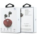 Słuchawki Bluetooth TWS BMW Czerwone 3666339593827 BMTWSTP103PR Leather Metal Logo ENC