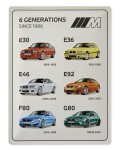 Tabliczka 30x40 BMW M3 - 6 Generations SINCE 1986 80235BA3DB8