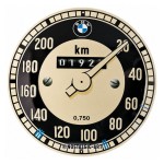 Okrągła tabliczka BMW Tachometr Retro 35 cm średnicy