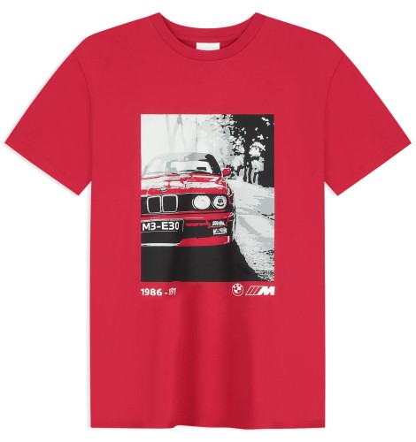Koszulka T-Shirt Graphic BMW M3 E30 Czerwona 80145B810C0 80 14 5B810C1 80145B810C2 80145B810C3 80145B810C4 80145B810C5