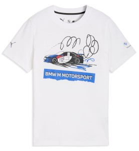 Koszulka dziecięca BMW M Motorsport Sportswear Car Graphic Biała 80145B84030/032