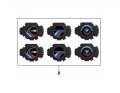 Zestaw logotypów BMW M Performance do projektorów drzwiowych 63312469631