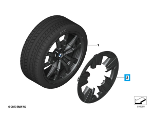 Nakładka aerodynamiczna do kół BMW iX3 (G08) Komplet (4 szt.) 36116895628