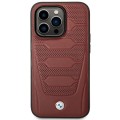 Etui iPhone 14 Pro 6,1" BMW Brown Leather Seats Pattern MagSafe 3666339089085