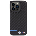 Etui iPhone 15 Pro 6.1" czarny/black Leather Carbon 3666339143855
