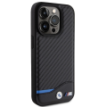 Etui iPhone 15 Pro 6.1" czarny/black Leather Carbon 3666339143855